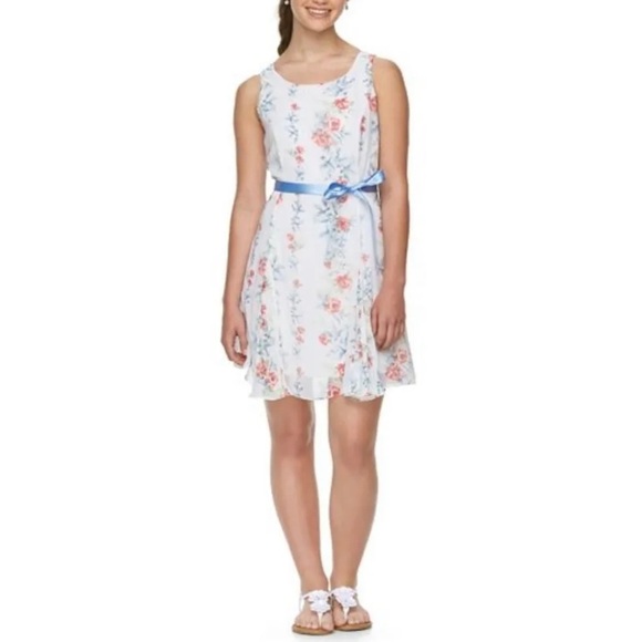 Disney Alice Through the Looking Glass Floral Print Lined Mini Dress - Picture 2 of 8